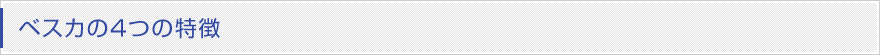 ベスカの4つの特徴